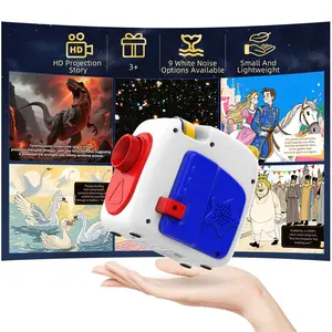 Children's Story Projector - Educational storybook projector, bedtime story player with 8 story cards and sleep white noise, dual power supply design, suitable for children 3 years old and above