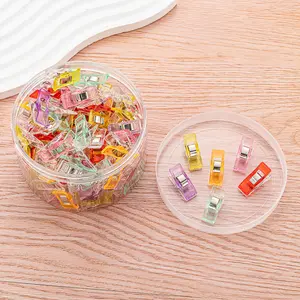 1set-50/100pcsPlastic colored edging clip, axe clip, patchwork clip, sewing fixing clip, long tail strong positioning clip, small clip
