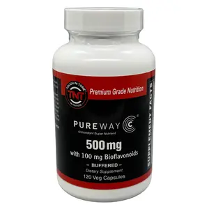 TOUGH-N-TONE Premium Grade Vitamin C 500mg PureWay-C with 100mg Bioflavonoids Superior Absorption Antioxidant & Immune Support 120 Veg Capsules Healthcare Natural