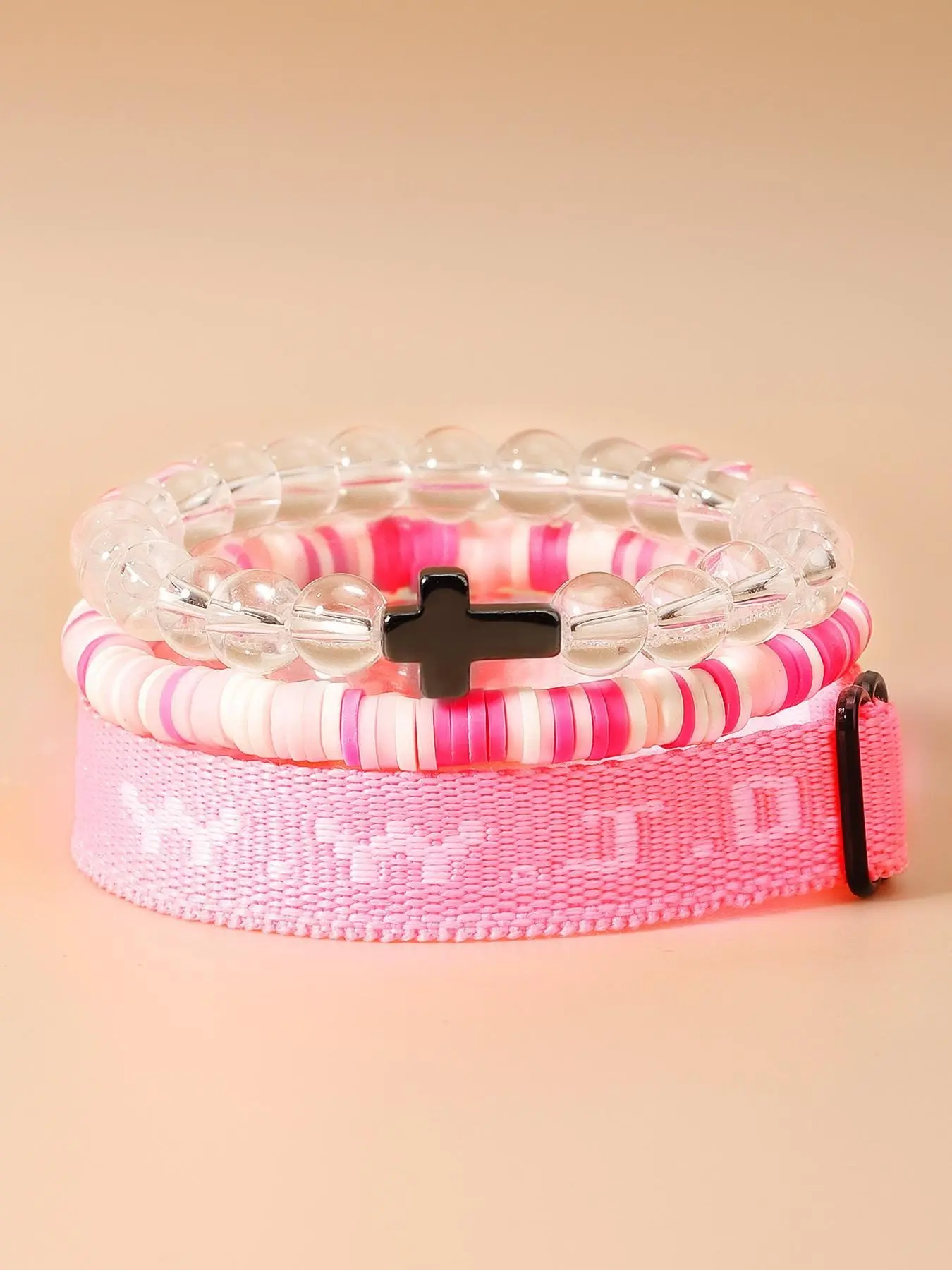 M34 Transparent Beads, Pink