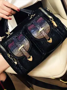 Diamond sequin bag, fashionable and elegant, women's large capacity single shoulder crossbody bag, casual handbag