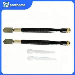 2X Diamond Glass Cutter Metal Handle Oil Feed Cutting Tool Steel Blade