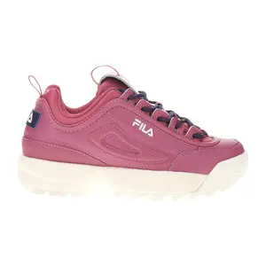 Fila Womens Disruptor Ii Perforated Lace Up Sneakers Shoes Casual - Pink