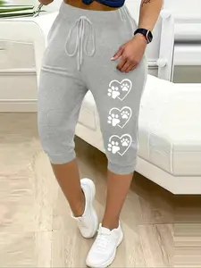 Lightweight Breathable Women's Harem Pants, Loose Casual Elastic Waist Mid-Thigh, Suitable for Yoga & Exercise, Perfect for Any Occasion