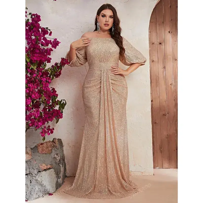 Women's Plus Size Off Shoulder Ruched Sequin Formal Dress Elegant Prom Evening Wedding Guest Gown For Graduation Dinner Fit Sleeve Fabric Womenswear Workwear Polyester Basic Champagne Minimalist - TikTok Shop Women's Plus Size Off Shoulder Ruched Sequin Formal Dress Elegant Prom Evening Wedding Guest Gown For Graduation Dinner Fit Sleeve Fabric Womenswear Workwear Polyester Basic Champagne Minimalist - TikTok Shop
