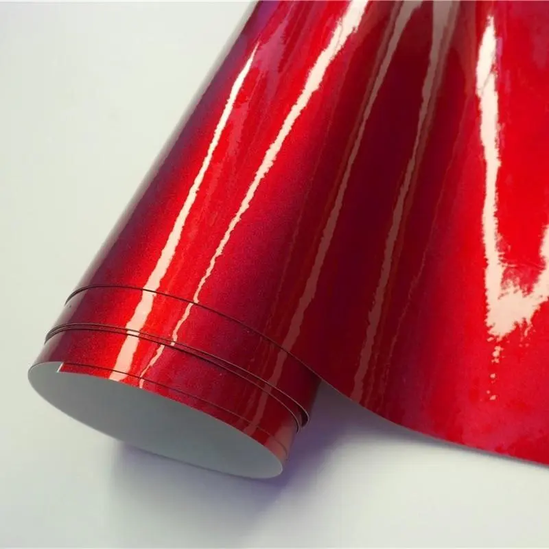 2026 New Ultra Red Glossy Metallic Car Vinyl Wrap Film Wrapping Foil Car Sticker Decal For Motor Auto Graphic For your Cars
