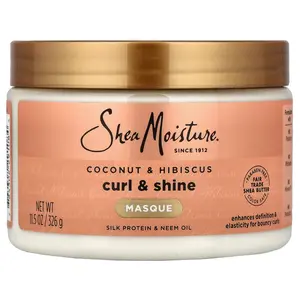 SheaMoisture Curl & Shine Hair Masque, Coconut & Hibiscus, 11.5 oz (326 g)