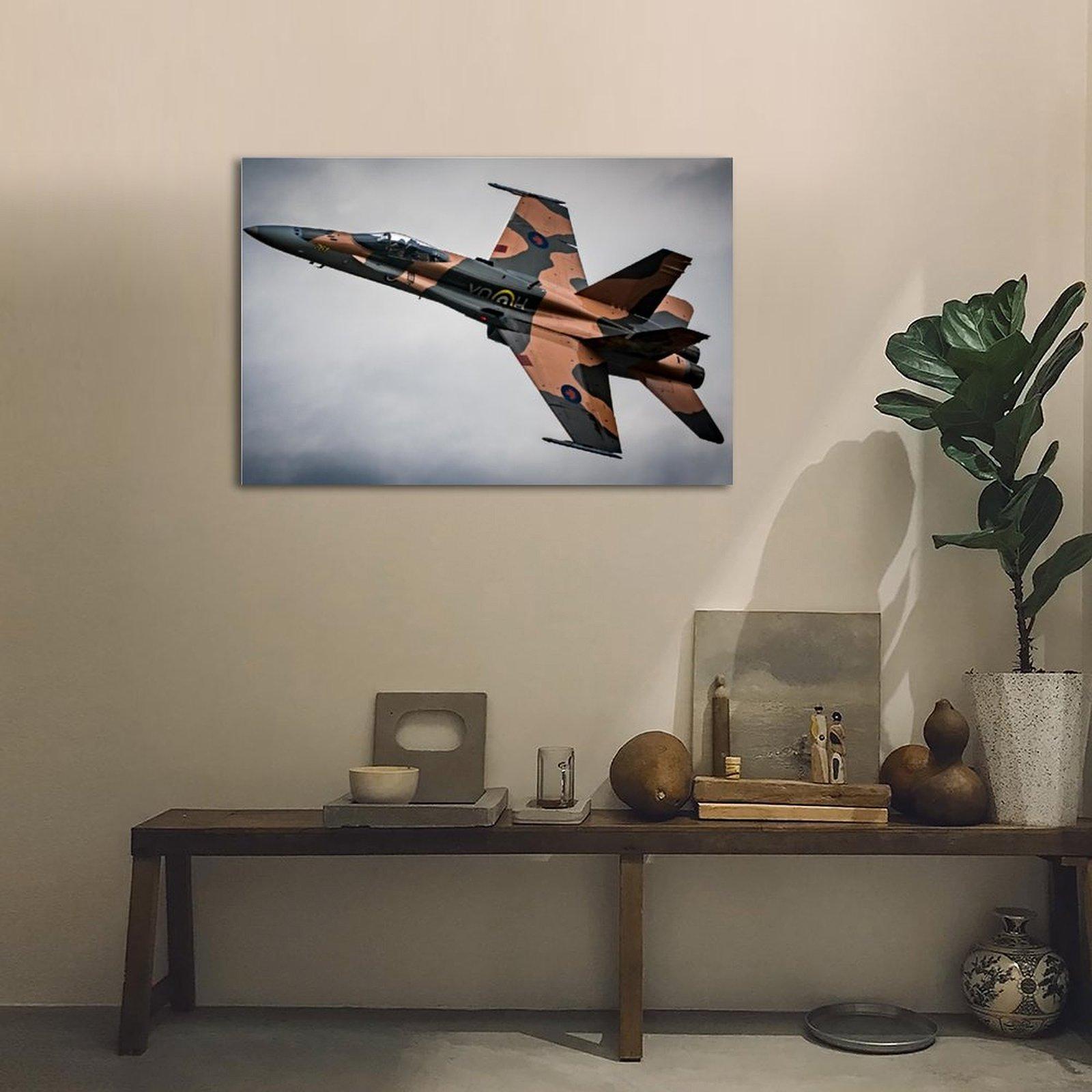 Military Fighter Poster CF-18 Hornet Poster Decorative Painting Canvas Wall Art Picture Print Modern Family Bedroom Decor