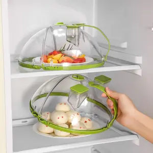 Foldable Microwave Splatter Cover, 10 Inch Clear Vented Food Lid with Handle, Dual Water Steamer Design, Anti-Splatter Moisture Heating Cover, Kitchen Must Have Gadget
