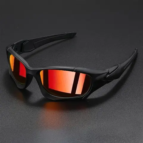 Unisex Sporty Sunglasses, Trendy Casual Wraparound Frame Sunglasses for Everyday Use, Fashion Accessories for Outdoor Activities, Polycarbonate Sports Eyewear