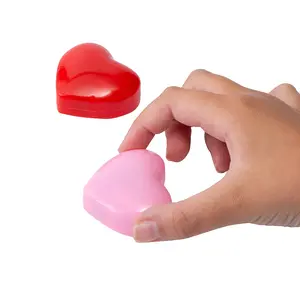 1 1/2" Mini Valentine’s Day Heart Red & Pink Plastic Pull-Back Toys - 12 Pc.