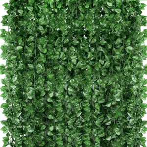 360 Feet 48 Pack Fake Greenery Hanging Garland, Ivy Leaf Plants, Vine Leaves, Fake Foliage for Bedroom Wall Decor