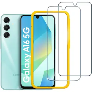 2 Pack Screen Protector for Samsung Galaxy A16 5G, Tempered Glass Film, Alignment Frame, Easy Installation, Anti-Scratch Case Friendly Clear HD Film, 6.7-inch