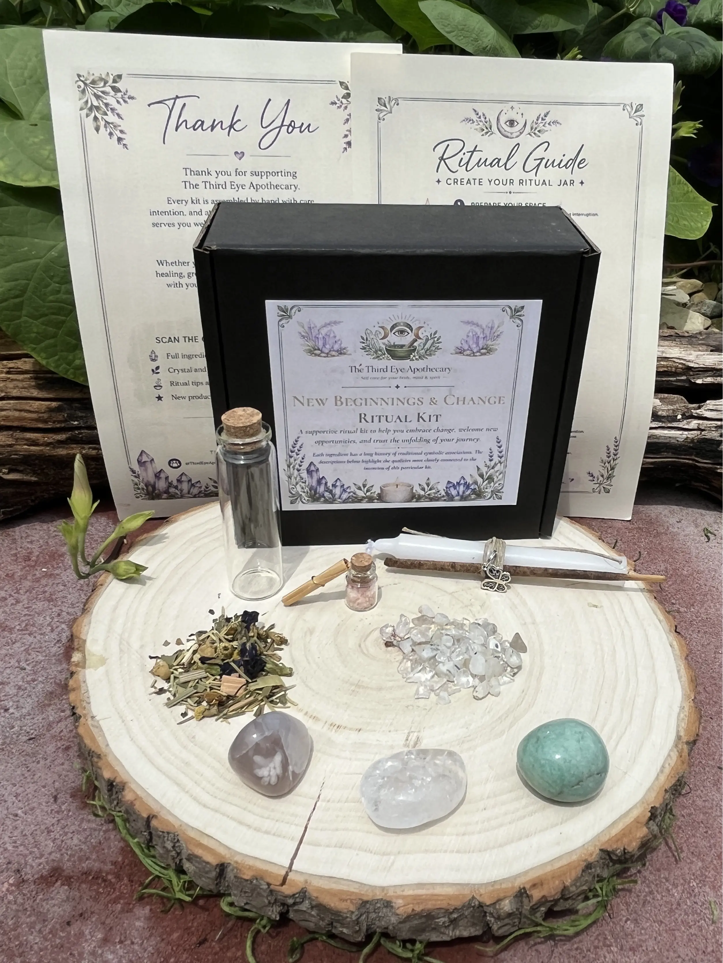New Beginnings & Change Ritual Kit; ritual jar; spell kit; meditation tool; intention jar; manifesting