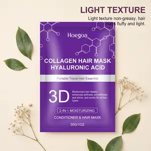 【fathersdaygift】 3D Collagen Hair Mask for Dry Damaged Hair, Deep Conditioning Treatment, Frizz Control & Smoothing, Soft Silky Shine, Hydrating & Moisturizing Hair Repair Mask, Lightweight Non-Greasy Formula, Easy Comb, Suitable for All Hair Types