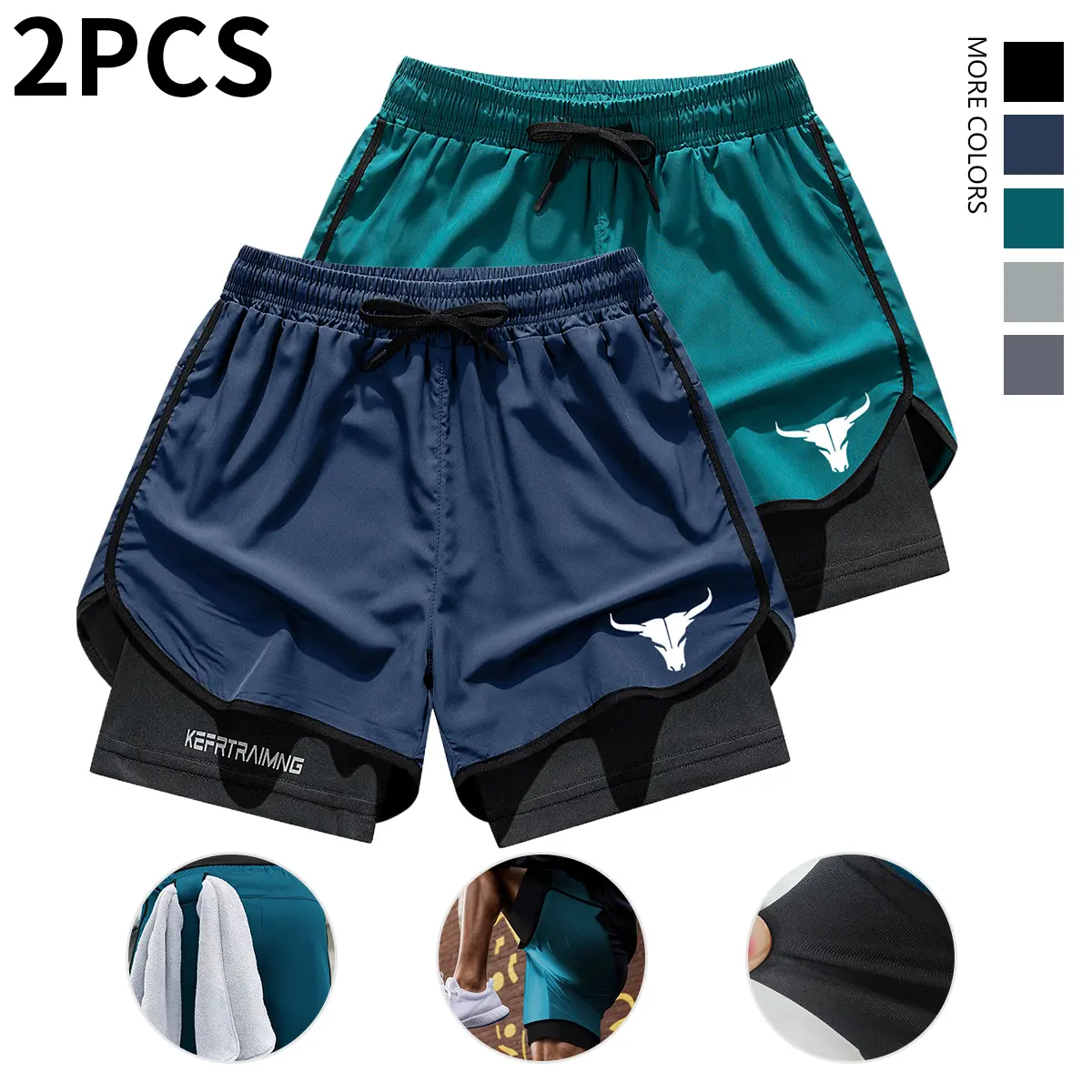 Navy Blue + Lake Blue