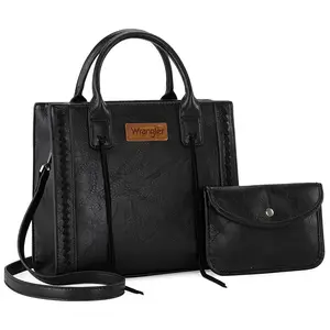 Wrangler Purse for Women Western Cowhide Purse Horsehair Top Handle Satchel Bag