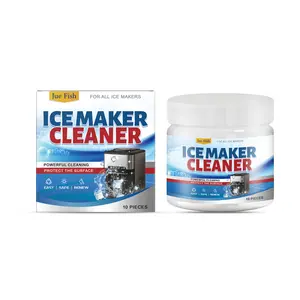 lce maker tablets Jue Fish Ice Maker Cleaner Tablets (10 Pcs) – with Sodium Lauryl Sulfate & Citric Acid, Removes Stubborn Limescale, Purifies Ice System, Easy Drop-in Use – Cleaner Ice, Fresher Taste