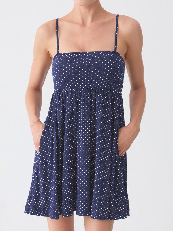 Klassy Network Solid Babydoll Mini Dress - Soft Fabric, Minimalist Style, Perfect for Everyday Wear