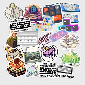 Sticker Pack 20 Keyboard Aesthetic Sticker Tech Setup Vinyl Decal for Laptop Minimal Design for Clean Workspace and Productivity Lovers