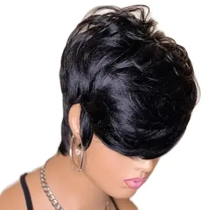 Pixie Cut Human Hair Wig - Natural and Realistic-Looking