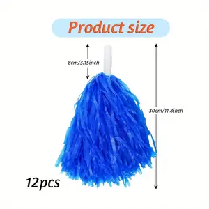 12pcs Cheerleading Pom Poms, For Sports Events, Dance Performance