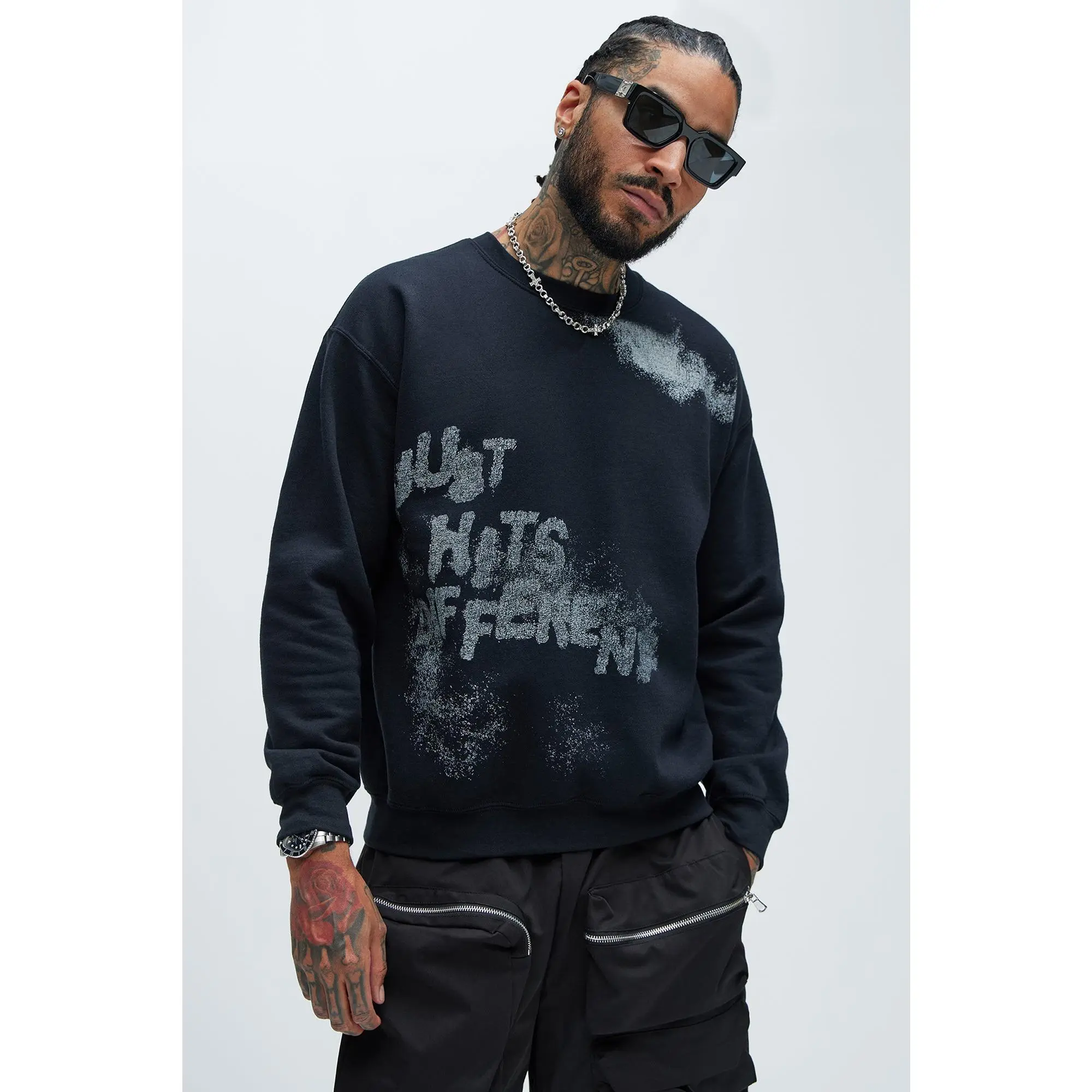 Just Hits Different Sweatshirt - Black Just Hits Different Sweatshirt - Black