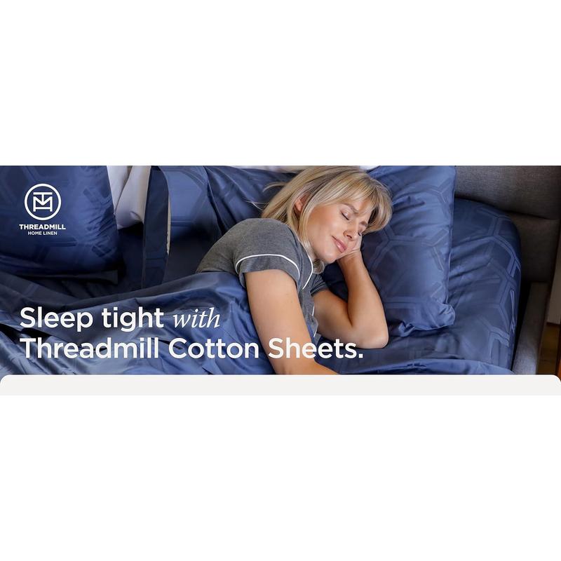 500 Thread Count King Size Damask Stripe, 4 Pc Luxury Bed Sheet Set, Soft Light Grey Sheets with 16" Elasticized Deep Pocket, 2 Pillowcases & Free Tote Bag