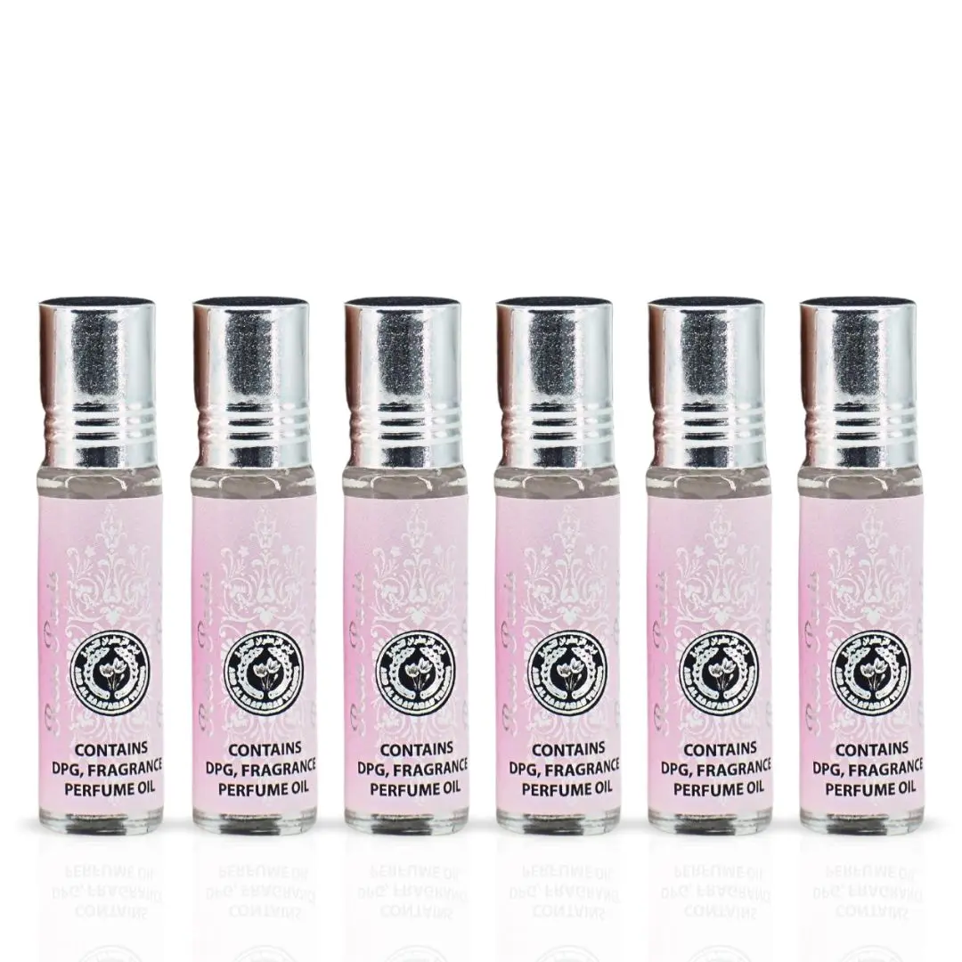 6PCS Rose Paris Roll-On Perfume Oil - CPO 10ML (0.34OZ) by Ard Al Zaafaran | Long Lasting, Miniature Perfume Oil For Men & Women. (Pack Of 6)