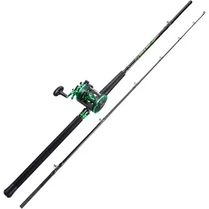 Catfish Rod and Reel Combo - Medium Heavy Two- Catfish Rod Conventional Reel Combo for Catfish Salmon and Steelhead