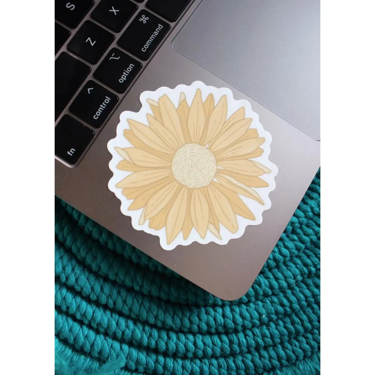 Yellow Sunflower Sticker, Botanical Decal, Floral Vinyl Sticker, Yellow Flower, Sunshine, Sunflower, Gift For Her