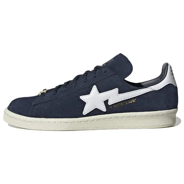 Adidas X Bape Campus 80 Collegiate Navy' Sneakers Comfort Low Top Unisex ID4770