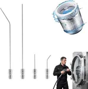 #Summervibes Easy Practical Pressure Washer Needle Nozzle Kit – Stainless Steel Flush Wand Extension Spray Tips, 1/4" Quick Connect,2-4GPM For Washing Machine, AC Coil, Water Heater, Auto Detailing, Appliance Cleaning - Clean Tool!
