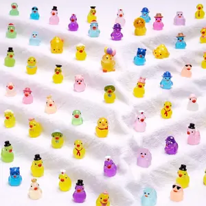 36 Types Luminous Mini  Ducks, Plastic Little Ducks to  Prank, Small Ducks Figures for Fairy Garden, Dollhouse,Terrariums, Potted, Cake Topper, Miniature Landscape Ornament.