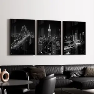 Black & White Luxury Fashion Poster, Set of 3 Luxury Fashion Print, Luxury Fashion Posters