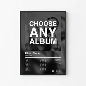 [Sale Up To 40%] [Unframe] Choose Your Album Poster, Custom Album Music Wall Art, Underground Rap Decor, Modern Album Artwork Print, R&B Music, Gift for Music Fans
