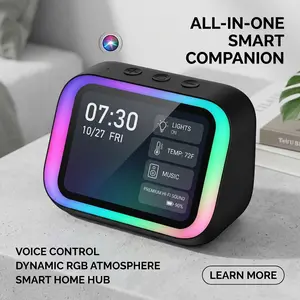 Bluetooth 5.4 Smart Speaker with HD Touch Screen, Clear Hi-Fi Stereo Sound, Electronic Photo Album & Practical Voice Control System