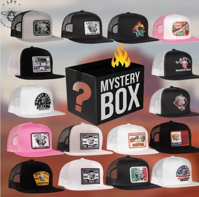[ BEST 2026 ] Random sent Lazy J Ranch Black  White Bull Trap Silver Grey & Black Elevation Arrowhead Cattle Headquarters Fort Worth Hot Shot Serape Elevation Cactus Sunrise Texas Ranch Retro Hereford Mexico ElevationClassic Five Panel Trucker Hat