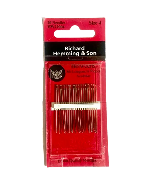 Size 4 -- Between / Quilting Hand Sewing Needles by Richard Hemming & Son