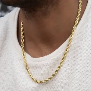 GLD Rope Chain Necklace | 18k Yellow Gold - 6mm in Width - 16-30" Lengths