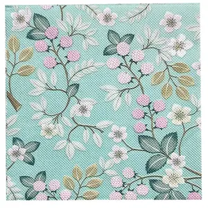 20pcs/Pac 33*33cm New Colourful Printed Napkins Floral Holiday Party Decoration Paper Placemats DIY Plate Bone Bart Paper