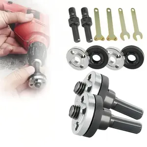 2 sets -10 counts Conversion Angle Grinding Adapter Connecting Rod Kit for Electric Drill, 6mm & 10mm Arbor Mandrel Adapter with Spanner, Angle Grinding Tools Accessories, Hardware, Heavy Duty, Industrial2 sets -10 counts