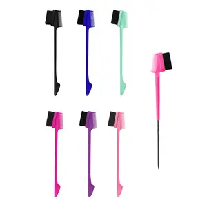 7 Pack Delicate Edge Brush for Wig Gentle Styling Essential for Precious Locks,Wigs human hair  Professional Hair Styling for Women & Girls Double Side 3 In 1 Edge Brush