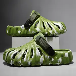 Brand Bdhjydb Men' & Women' Summer Slippers with Cushioned - Heavy-Sole Clogs Suitable for Indoor/Outdoor Use, - Wear - Thick-Soled Footbed, Slip- (No Laces/Ties) - Solid Color Bamboo Rayon Turtle Back Hole Shoes