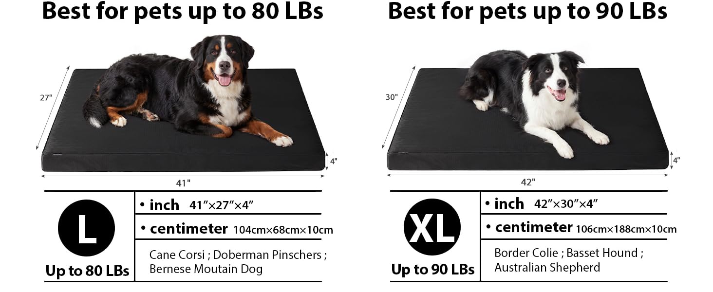 Orthopedic Dog Bed for Large Aggressive Chewers - Parachute Tough Striped Fabric, Chew-Resist. & Scratch-Resistant, 4" Joint Support Foam, Self-Cooling Modern Dog Mattress for Longevity Orthopedic Dog Bed for Large Aggressive Chewers - Parachute Tough Striped Fabric, Chew-Resist. & Scratch-Resistant, 4" Joint Support Foam, Self-Cooling Modern Dog Mattress for Longevity