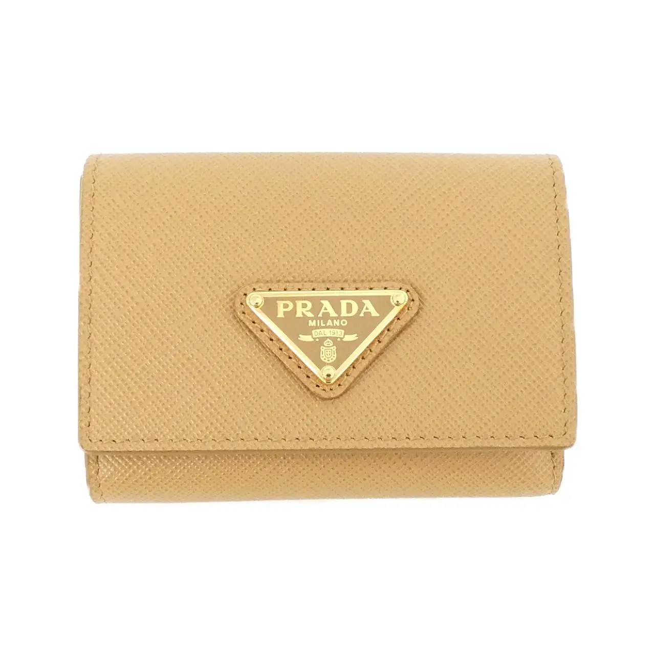 Pre-owned PRADA Other Small Leather Goods Saffiano Triang Wallet