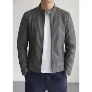 Men's Thermal PU Leather Jacket | Fleece Lined Bomber Jacket with Zipper Pockets | New Autumn & Winter Fashion Outerwear for Daily & Outdoor