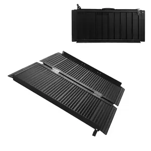 Garvee 2FT Folding Aluminum Wheelchair Ramp with 800LB Capacity - Portable Outdoor Handicap Ramp for Stairs, Home Steps, Vans, Thresholds, and Doorways