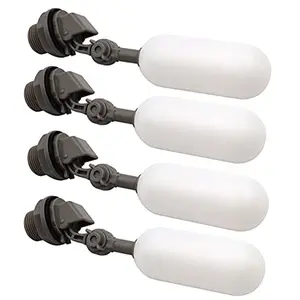 4 PACK 3/4Inch Water Float Valve with Adjustable Arm Plastic Water Filter Float Ball Valve for Water Tank Pool