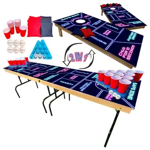 PartyHolics 2-in-1 Cornhole & Pong Table